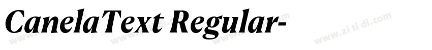 CanelaText Regular字体转换